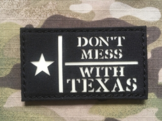 TF LaserCut Patch Texas Flag - Don´t Mess With Texas GID - Black/GID - nášivka