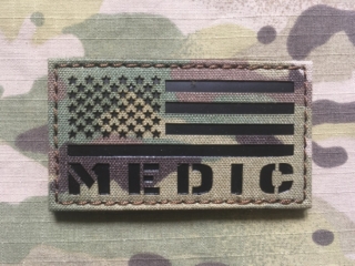 TF LaserCut Patch US Flag - Medic Infra - Multicam - nášivka