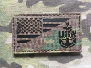 TF LaserCut Patch US Flag - US Navy Infra - Multicam - nášivka