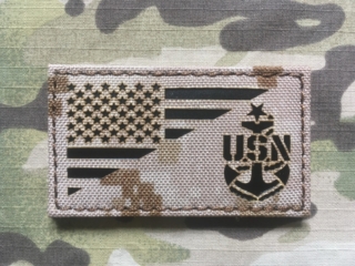 TF LaserCut Patch US Flag - US Navy Infra - AOR 1 - nášivka