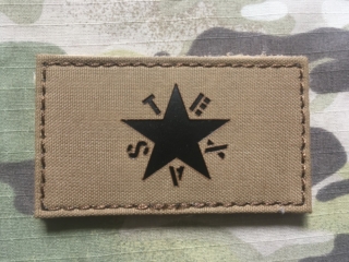 TF LaserCut Patch Texas Star Rectangle Infra - Coyote Brown - nášivka