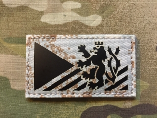 TF LaserCut Patch Czech Lion Flag Infra - Pencott Snowdrift - nášivka