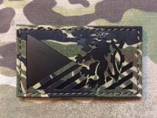 TF LaserCut Patch Czech Lion Flag Infra - Tiger Stripe - nášivka