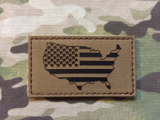 TF LaserCut Patch USA Cutout Flag Infra - Coyote Brown - nášivka