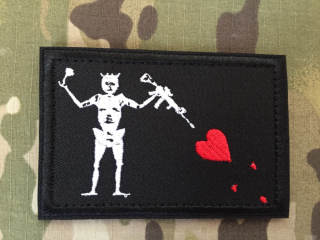 NoName Blackbeard Tactical Flag Patch - Large - nášivka