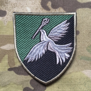 Ukrajina Military Velcro Patch Training Center for Communications Troops - Olive - nášivka