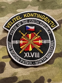 Czech Patch Police of Czech Republic - Joint Border Patrol- North Macedonia - XLVIII - Velitel kontingentu - Color - nášivka