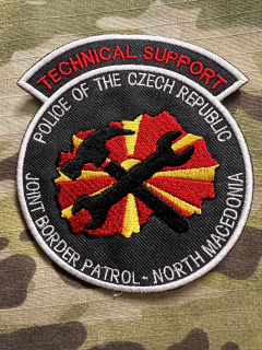 Czech Patch Police of Czech Republic - Joint Border Patrol- North Macedonia - Technical Support - Color - nášivka