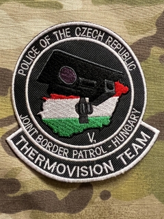 Czech Patch Police of Czech Republic - Joint Border Patrol- Hungary - V - Thermovision Team - Color - nášivka
