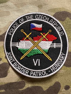 Czech Patch Police of Czech Republic - Joint Border Patrol- Hungary - VI - Color - nášivka