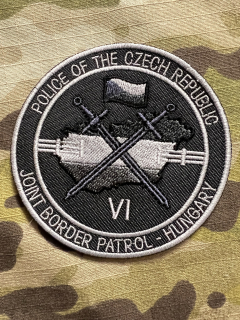 Czech Patch Police of Czech Republic - Joint Border Patrol- Hungary - VI - Black - nášivka