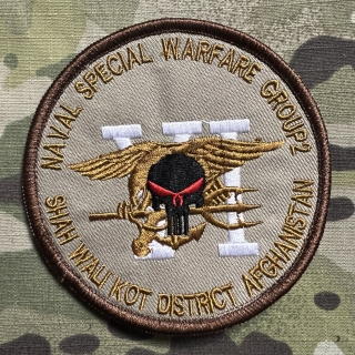 YJPF SEAL Team 6 - Shah Wali Kot District Afghanistan Patch - Desert - nášivka