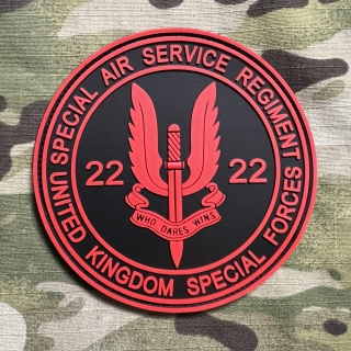 YJPF SAS 22Reg PVC Patch - Red - nášivka