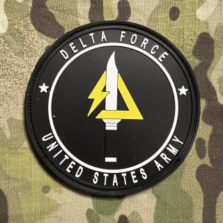 YJPF US Army Delta Force PVC Patch - Black - nášivka