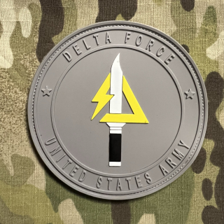 YJPF US Army Delta Force PVC Patch - Grey - nášivka