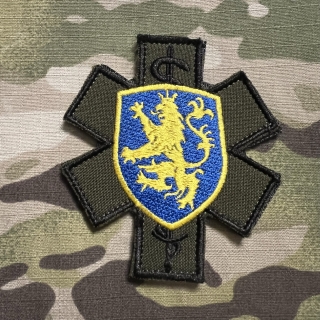 Ukrajina Military Velcro Patch 86th Mobile Hospital Cross - Color - nášivka