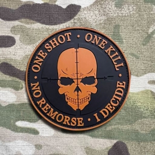 YJPF One Shot - One Kill PVC Patch - Brown - nášivka