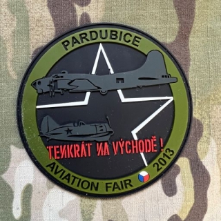 Czech Patch Tenkrát na východě ! Aviation Fair Pardubice 2013 PVC Patch - with Velcro - nášivka