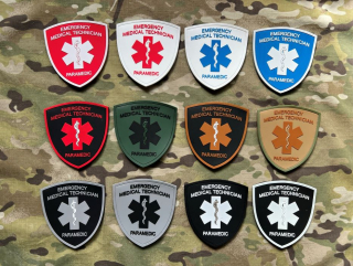 YJPF Emergency Medical Technician - Paramedic Shield PVC Patch - nášivka
