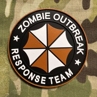 YJPF Zombie Outbreak - Response Team PVC Patch - Black/Brown - nášivka