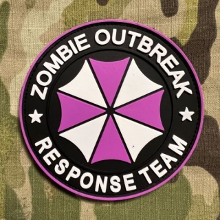 YJPF Zombie Outbreak - Response Team PVC Patch - Black/Violet - nášivka