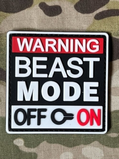 NoName Warning Beast Mode Off - On PVC Patch - nášivka