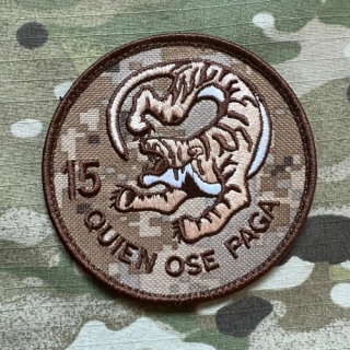 Spain Patch Air Force - ALA 15 (Wing) Quien Ose Paga - Desert Digital - nášivka