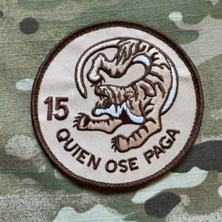 Spain Patch Air Force - ALA 15 (Wing) Quien Ose Paga - Desert - nášivka