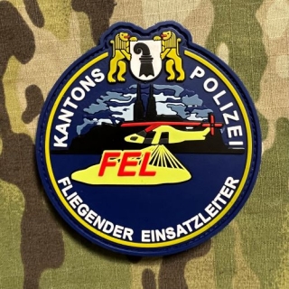 PoliceFirePatches Switzerland Kantons Polizei Fliegender Einsatzleiter PVC - nášivka 