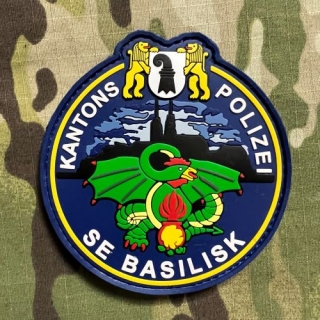 PoliceFirePatches Switzerland Kantons Polizei SE Basilisk PVC - nášivka