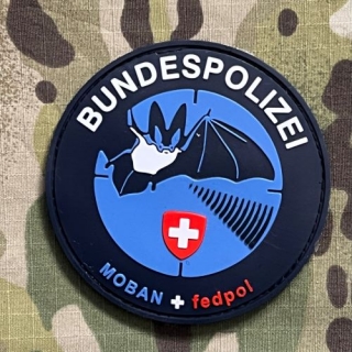 PoliceFirePatches Switzerland Polizia Federale MOBAN + Fedpol PVC - Blue - nášivka