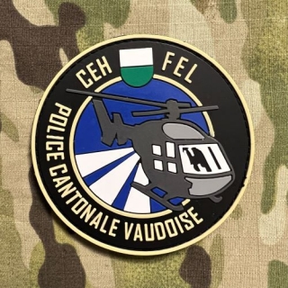 PoliceFirePatches Switzerland Police Cantonale Vauddise - CEH FEL PVC - nášivka 