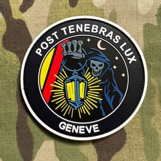 PoliceFirePatches Switzerland Police Geneve - Post Tenebras Lux PVC - nášivka