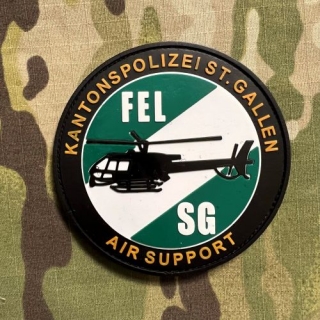 PoliceFirePatches Switzerland Kantonspolizei St. Gallen - Air Support PVC - nášivka 