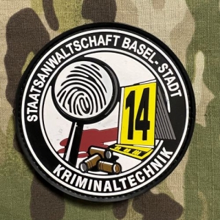PoliceFirePatches Switzerland Staatsanwaltschaft Basel-Stadt - Kriminaltechnik PVC - nášivka