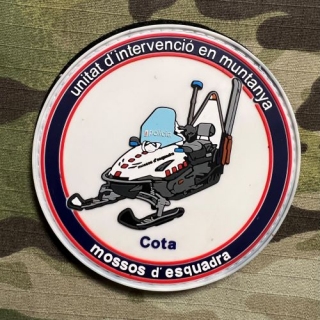 PoliceFirePatches Spain Mossos d'Esquadra - Unitat D´Intervenció en Muntanya - Cota PVC - nášivka 