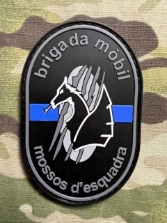 PoliceFirePatches Spain Mossos d'Esquadra - Brigada Mobil - Blue Line PVC - nášivka 