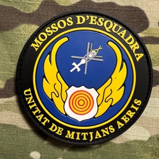 PoliceFirePatches Spain Mossos d'Esquadra - Unitat de Mitjans Aeris PVC - nášivka 