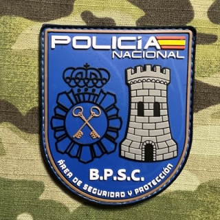 PoliceFirePatches Spain Policia Nacional - BPSC - Area de Seguridad y Protección PVC - Blue - nášivka