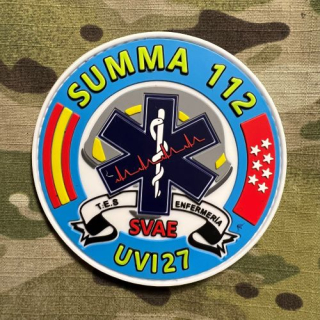 PoliceFirePatches Spain Summa 112 - SVAE PVC - nášivka 