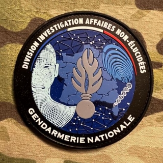 PoliceFirePatches France Gendarmerie Nationale Division Investigation Affaires Non-Élucidées PVC - nášivka