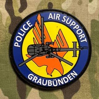 PoliceFirePatches Switzerland Police Graubunden - Air Support PVC - nášivka 