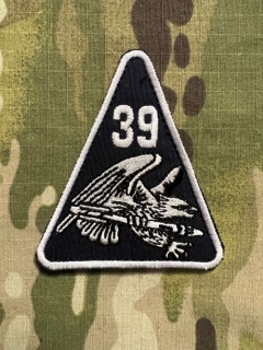 Ukrajina Military Velcro Patch Ukraina Air Force 39th Tactical Aviation Brigade - Fighter - Black - nášivka