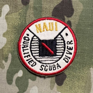 USA Patch NAUI Qualified Scuba Diver - Vintage Patch - nášivka