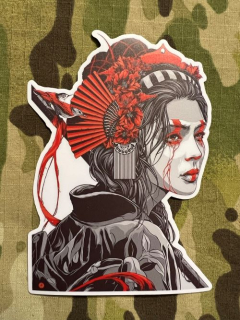 NoName Stickers Crying Geisha - samolepka