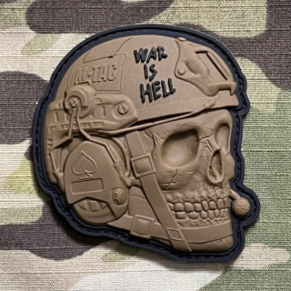 M-Tac War is Hell PVC Patch - Coyote - nášivka