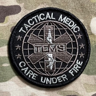 YJPF TEMS - Tactical Medic - Care Under Fire Patch - SWAT - nášivka