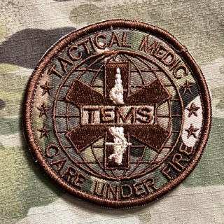 YJPF TEMS - Tactical Medic - Care Under Fire Patch - Multicam - nášivka
