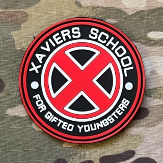 YJPF X-Man Xaviers School PVC Patch - Red - nášivka