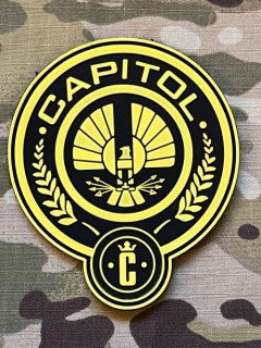 YJPF Hunger Games - Capitol PVC Patch - Yellow - nášivka